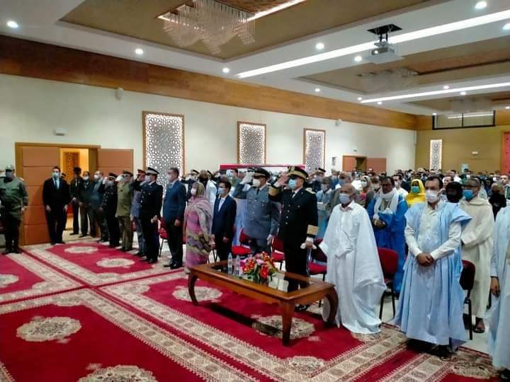 عامل إقليم بوجدور السيد ابراهيم ابن ابراهيم يترأس اليوم بقاعة عمالة بوجدور مراسيم الإستماع للخطاب الملكي