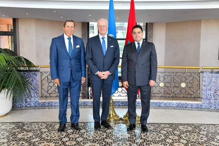 السيد ناصر بوريطة يجري مباحثات مع المبعوث الشخصي للأمين العام للأمم المتحدة للصحراء المغربية السيد ستافان دي مستورا
