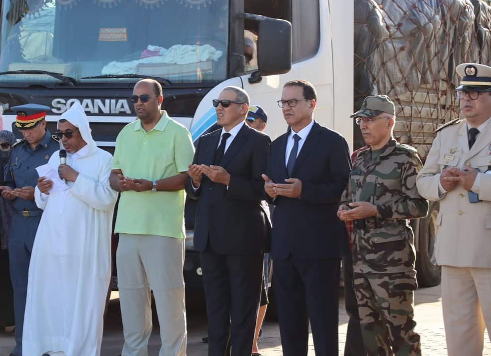 العيون : انطلاق القافلة نحو المدن المتضررة
