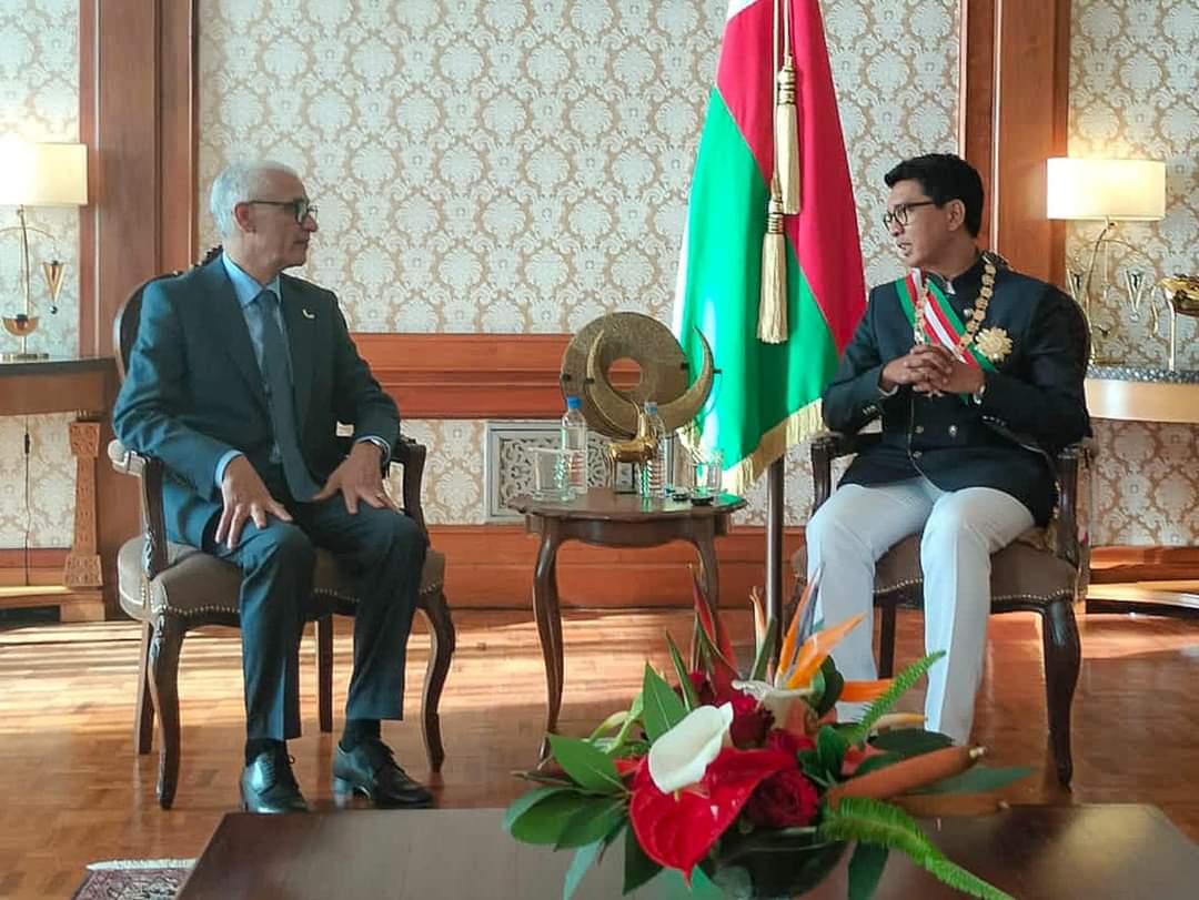السيد راشيد الطالبي العلمي يستقبل بأنتاناناريفو من قبل الرئيس الملغاشي
